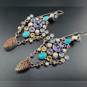 Nicky Butler RAJ COLLECTION LIMITED EDITION Designer Earrings Sterling Silver NB